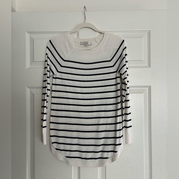 LOFT Tops - LOCT Oversized Striped Long Sleeve